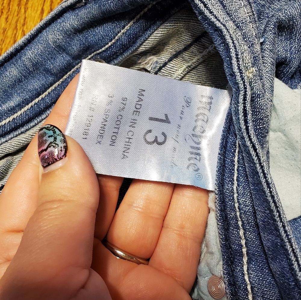 Machine Distressed Jeans Size 13 - Picture 4 of 13